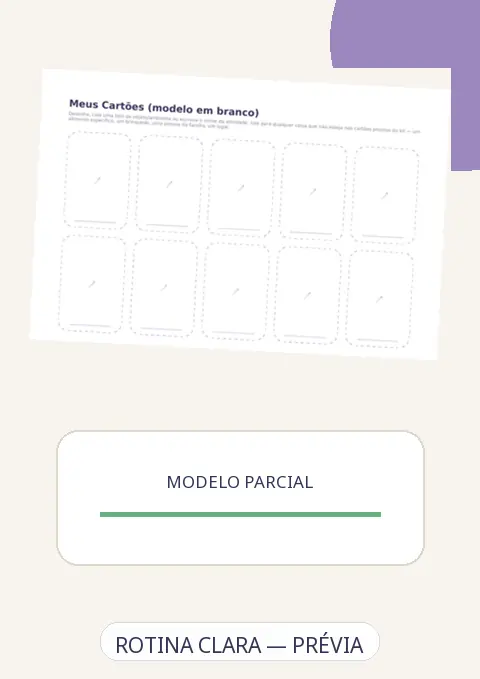 Material Meus Cartões — Personalização