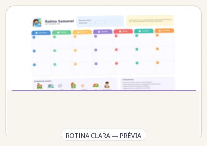 Material Rotina Semanal — Quadros